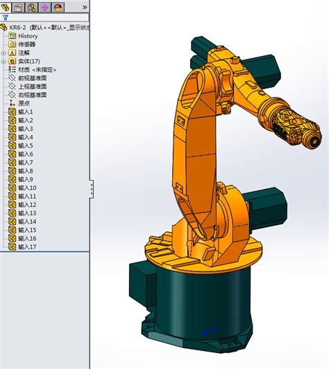 D25 Kr6机械臂 3d模型 Solidworks 2014 模型图纸下载 懒石网