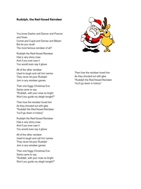 Rudolph Lyrics | PDF