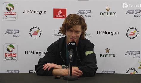 Andrey Rublev Quarterfinals Press Conference Dubai Duty Free