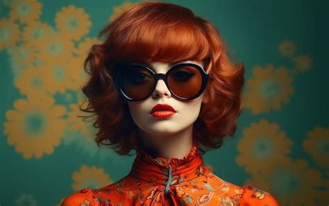 Premium Photo Vintage Retro Hipster Chic Model Woman Ai