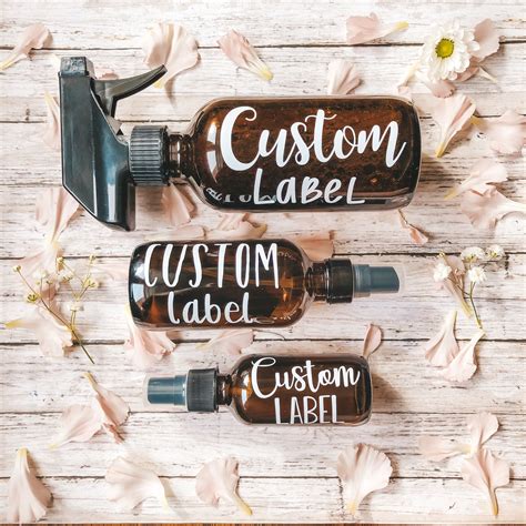 Custom Spray Bottle Labels Oz Oz Oz Spray Bottle Etsy Oil