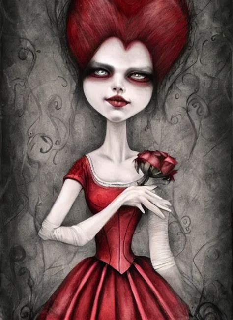 Queen Of Hearts From Alice In Wonderland By Nicoletta Stable