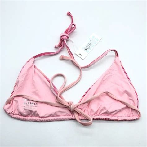 Frankie S Bikinis Swim Frankies Bikinis Tia Velvet Bikini Top Halter Tie Back Solar Stripe