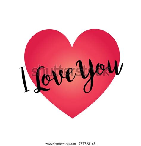 Hand Written Love You Calligraphy Vector Stock Vector Royalty Free