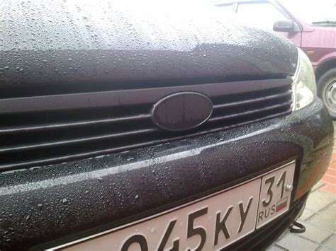 Решетка радиатора без значка — Lada Калина Хэтчбек (1G), 1,6 л, 2012 ...