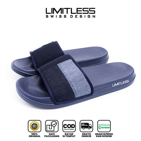 Jual Limitless Sandal Pria Selop Rumah Terbaru Sendal Cowok Slide