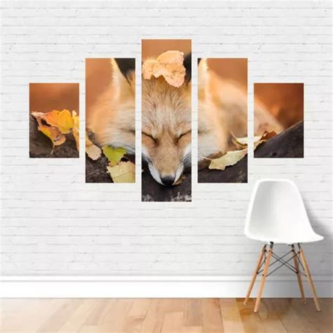 Quadro Em Tela Canvas Raposa Dormindo Fox Rvore X Mercadolivre