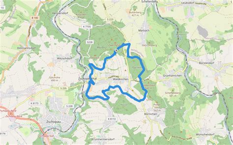 Ww Circular Route Waldkirchen Hiking Trail Gr Nhainichen Sachsen Pacer