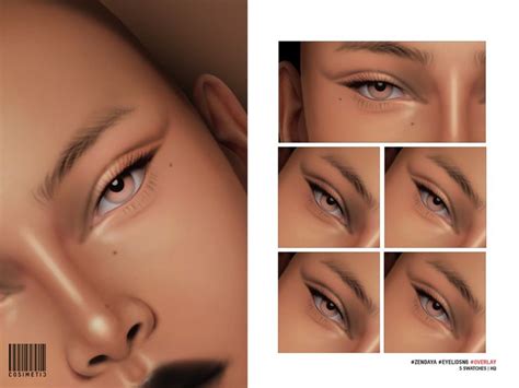 Cosimetic S Zendaya Eyelids Overlay Version N6 Sims 4 Cc Eyes