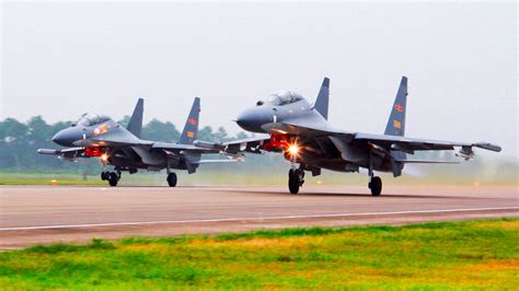 Taiwan China Flies Record 56 Warplanes Toward Self Ruled Island In