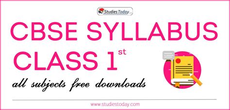 Cbse Class 1 Syllabus