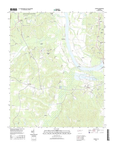 MyTopo Counce Tennessee USGS Quad Topo Map