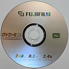 Dual Layer DVD or DVD-R DL Dual Layer Media