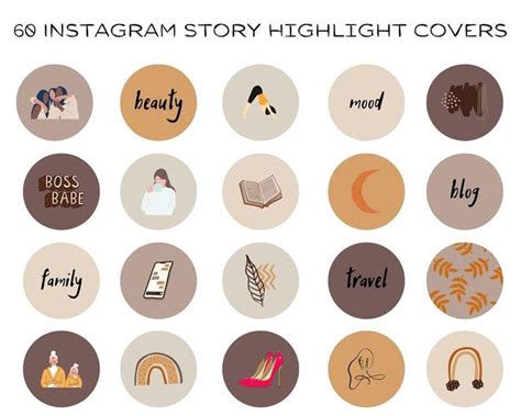 60 Instagram Highlight Covers Instagram Icons Boho Instagram