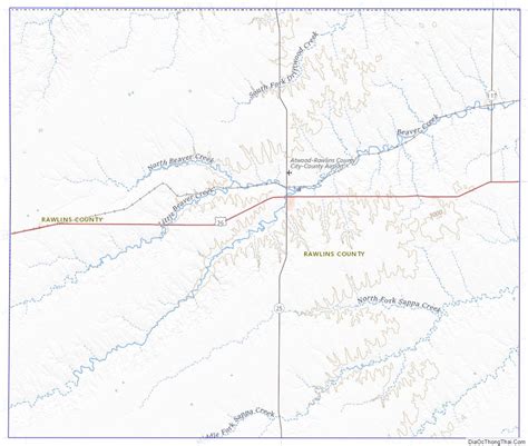 Map of Rawlins County, Kansas