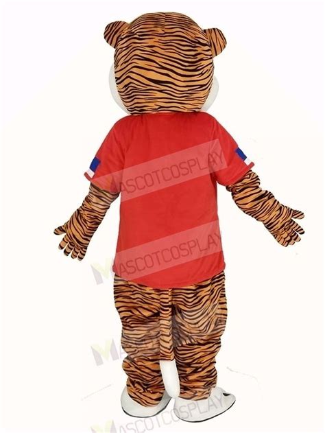 Auburn Tigers in Red T-shirt Mascot Costume