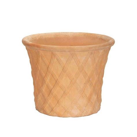 Apta Cm Terracotta Lattice Cone Planter Terracotta Pots Planters