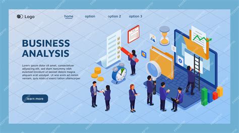 Premium Vector Business Analytics Landing Page