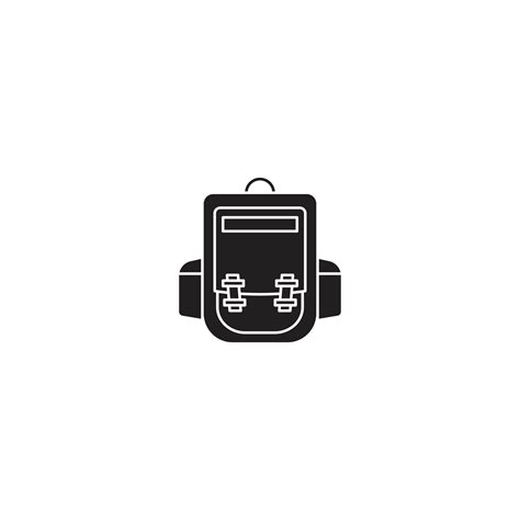 Backpack Glyph Icon Glyph Style Sign For Mobile Concept And Web Design