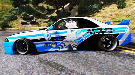 Nissan GTR R33 Eila Ilmatar Juutilainen Itasha Livery GTA5 Mods