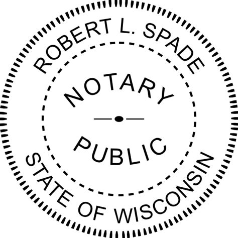 Round Wisconsin Notary Stamp Corp Connect