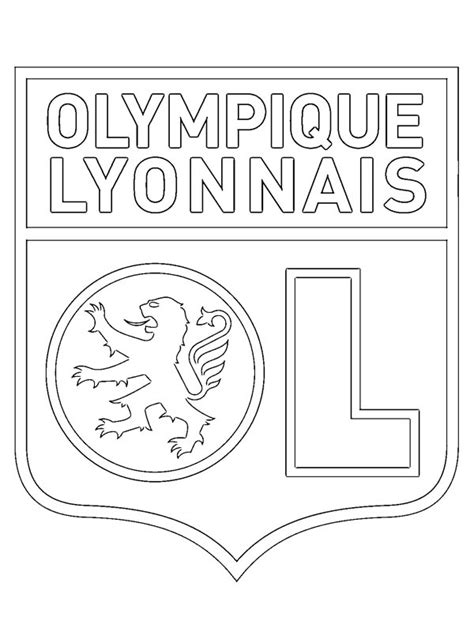 Dibujos Para Colorear Olympique De Lyon Dibujosparaimprimires