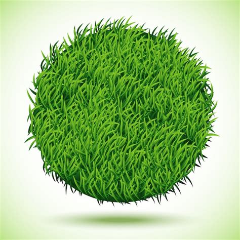 Premium Vector Circle Background Of Green Grass