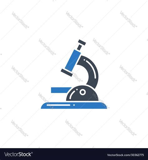 Microscope Related Glyph Icon Royalty Free Vector Image