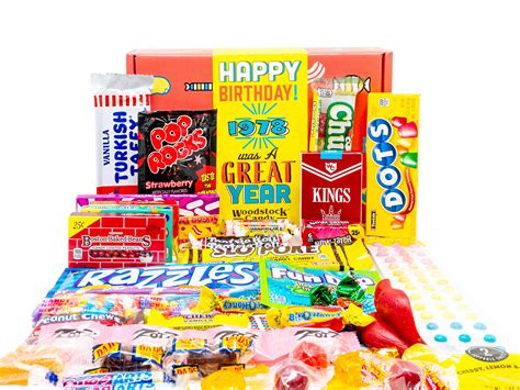 Buy Retro Candy Yum 1978 45th Birthday T Box Nostalgic Candy