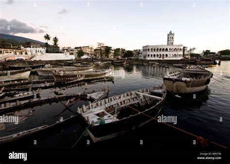 Comoros, Grande Comore, Moroni Harbour, sunset Stock Photo - Alamy