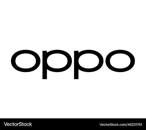 Oppo brand logo phone symbol black design Vector Image