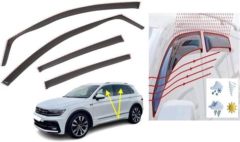 Set Of Wind Deflectors In Channel Type Compatible With Volkswagen