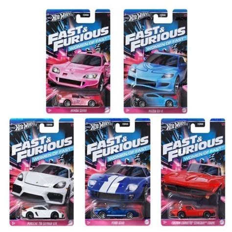 Jual Hot Wheels Fast And Furious Women Of Fast S Pink Porsche Cayman Gt Mazda Rx Ford