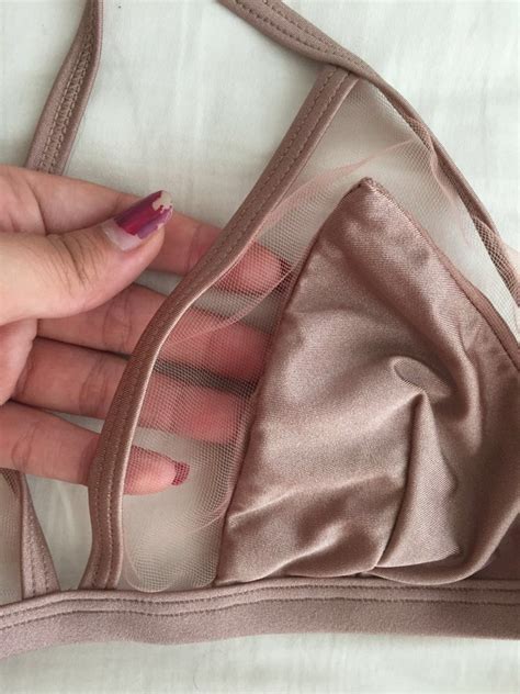 Metallic Nude Mesh Bikini Women S Fashion Swimwear Bikinis Swimsuits On Carousell