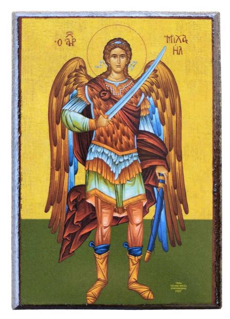 Archangel Michael Full Body Byzantine Icon Orthodox Icon Handmade