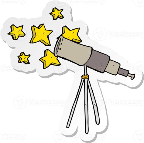 Pegatina De Un Telescopio De Dibujos Animados 44992922 PNG