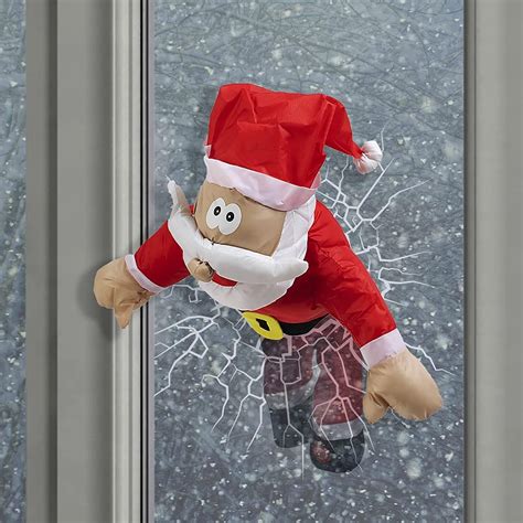 Christmas Crashing Through Window Scene