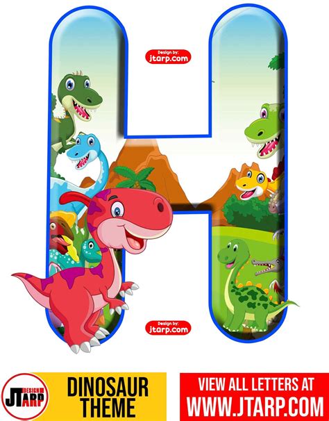 Dinosaurs Printable Letters A Z And Numbers 0 9 Printable Alphabet