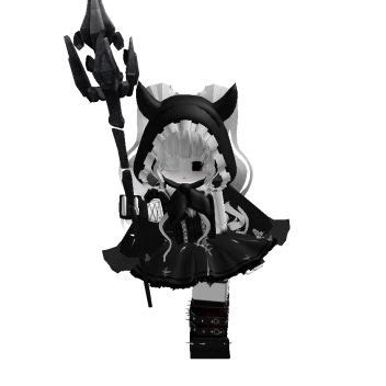 A Black And White Photo Of A Cat Girl With An Arrow In Her Hand