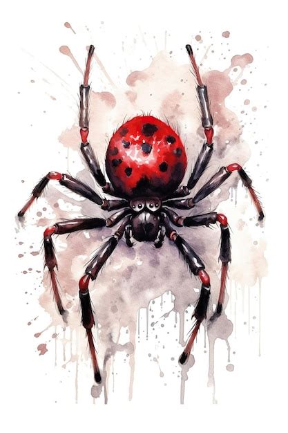 Premium AI Image | Spider watercolor clipart cute isolated on white background with Generative ...