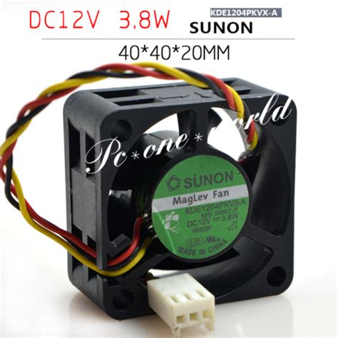 SUNON KDE1204PKVX-A 4020 DC12V 3.8W 4CM Cooler Cooling Fan 40mm x 40mm ...