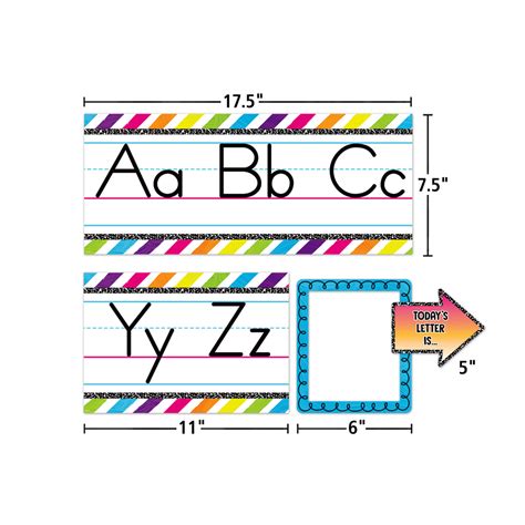 Brights 4ever Alphabet Line Bulletin Board Tcr6923 Teacher Created