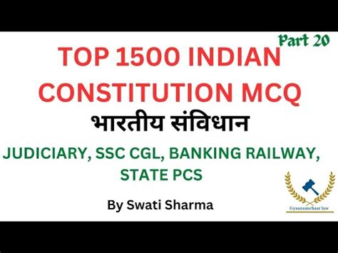 Indian Constitution Mcq Part Indian Constitution Gk Mcqs Questions