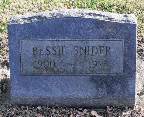 Bessie Olive Swinehart Snider 1900 1975 Mémorial Find a Grave