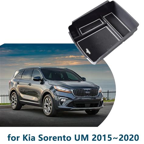 For Kia Sorento Um 2015 2020 2016 Car Central Armrest Storage Box Center Console Flocking