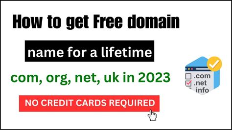 How To Get Free Domain Name For A Lifetime Org Net Uk In No