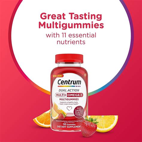 Centrum Multigummies Multi Omega Adult Multivitamin Count