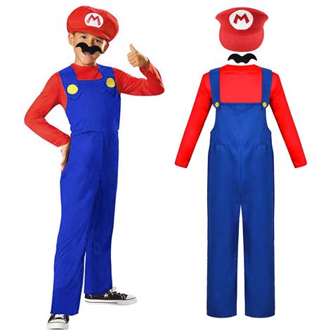 Buy ZSWQ Super Mario Classic Mario Fancy Dress Costume Super Mario cap ...