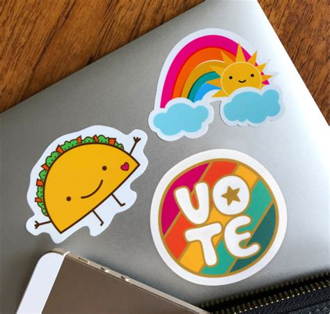 Vote Sticker Vote Vinyl Sticker Rainbow Vote Sticker - Etsy