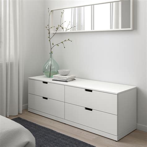 NORDLI komoda su 4 stalčiais balta 160x54 cm | IKEA Lietuva